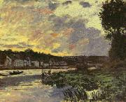 Claude Monet Seine at Bougival in the Evening oil painting reproduction